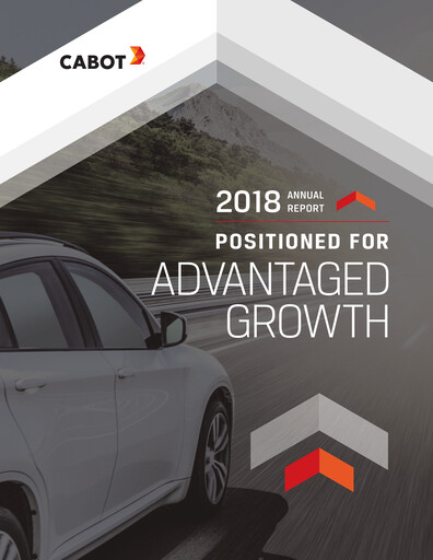 Miniature Cabot Corporation
 Rapport annuel 2018
