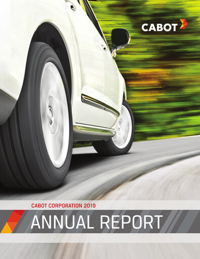 Miniature Cabot Corporation
 Rapport annuel 2019