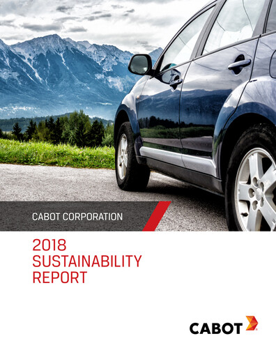 Miniature Cabot Corporation
 Rapport de durabilité 2018