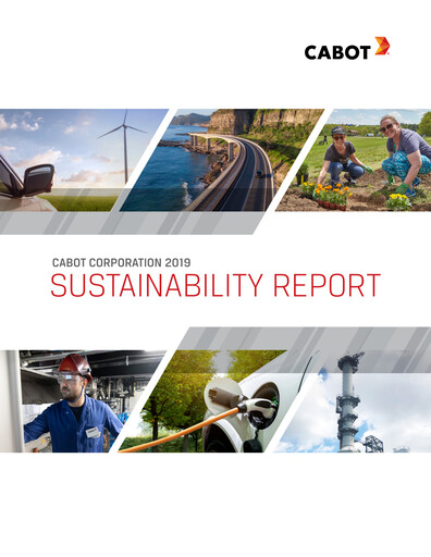Miniature Cabot Corporation
 Rapport de durabilité 2019