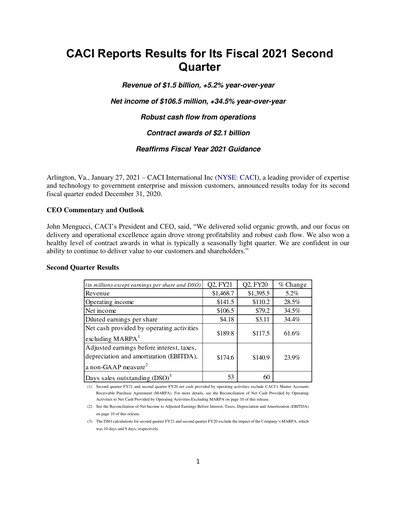 Thumbnail CACI International Inc Quarterly Report 2021-q2