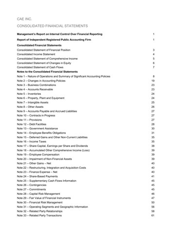 Thumbnail CAE Financial Statement 2014