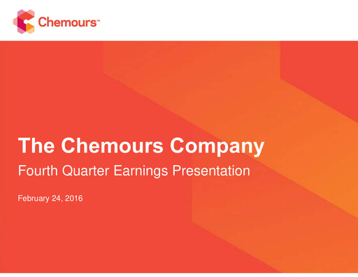 Thumbnail Chemours
 Quarterly Report 2015-q4