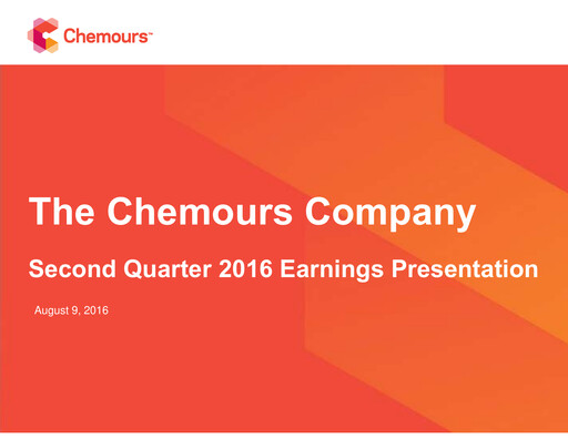 Thumbnail Chemours
 Quarterly Report 2016-q2