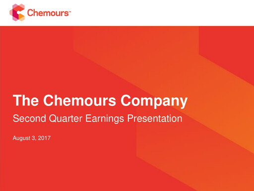 Thumbnail Chemours
 Quarterly Report 2017-q2
