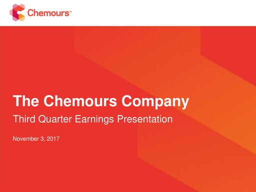 Thumbnail Chemours
 Quarterly Report 2017-q3