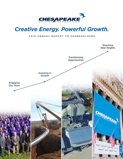 Thumbnail Chesapeake Utilities
 Annual Report 2016