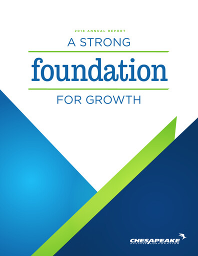 Thumbnail Chesapeake Utilities
 Annual Report 2018