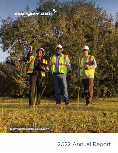 Thumbnail Chesapeake Utilities
 Annual Report 2022