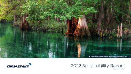 Thumbnail Chesapeake Utilities
 Sustainability Report 2022