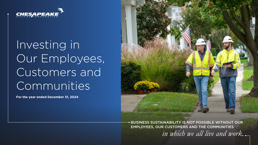 Thumbnail Chesapeake Utilities
 Sustainability Report 2024