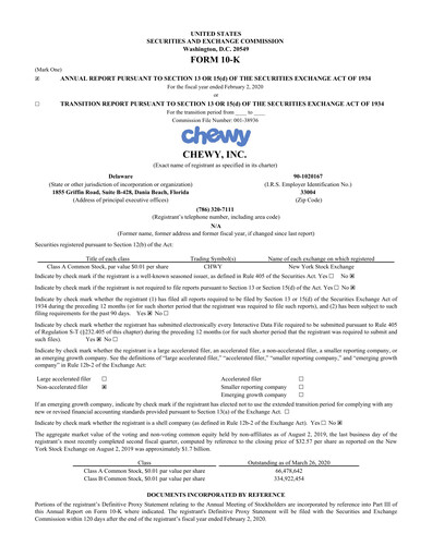 Miniature Chewy Rapport annuel 2019