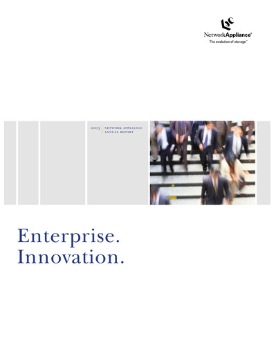 Thumbnail NetApp
 Annual Report 2003