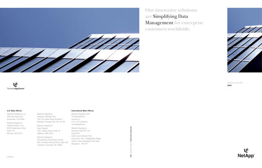Thumbnail NetApp
 Annual Report 2005