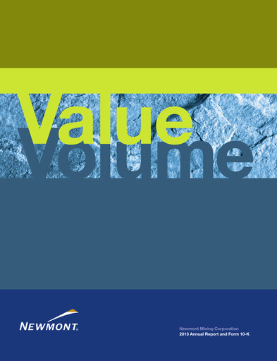 Thumbnail Newmont Annual Report 2013