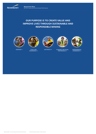 Thumbnail Newmont Sustainability Report 2015