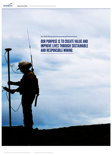 Thumbnail Newmont Sustainability Report 2016