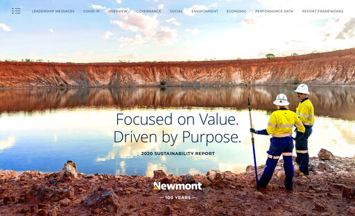 Thumbnail Newmont Sustainability Report 2020