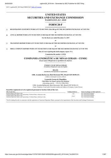 Thumbnail Cemig Annual Report 2019