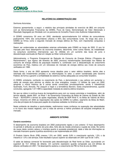 Thumbnail Cemig Financial Statement 2002