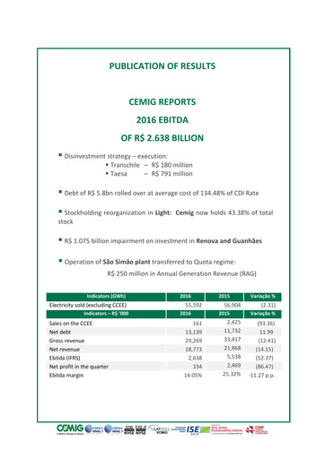 Miniature Cemig Rapport trimestriel 2016-q4