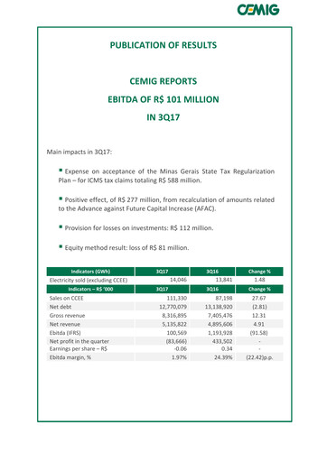 Miniature Cemig Rapport trimestriel 2017-q3
