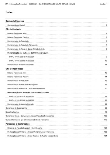 Thumbnail Cemig Quarterly Report 2021-q2