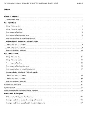 Thumbnail Cemig Quarterly Report 2022-q1