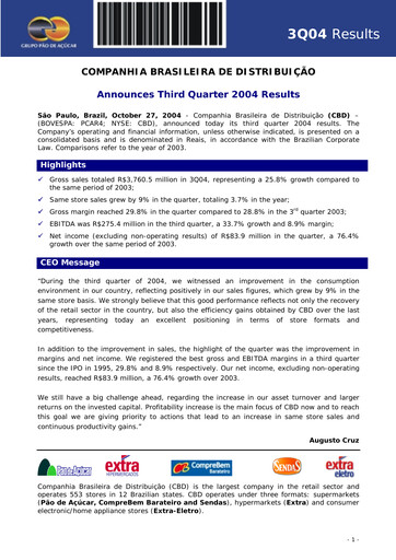 Vorschaubild GPA Quartalsbericht 2004-q3
