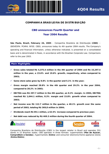 Vorschaubild GPA Quartalsbericht 2004-q4