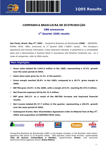 Vorschaubild GPA Quartalsbericht 2005-q1