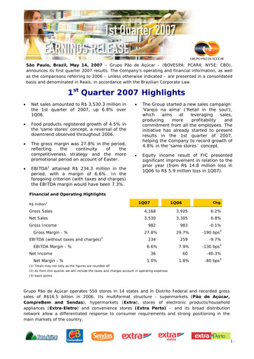 Vorschaubild GPA Quartalsbericht 2007-q1