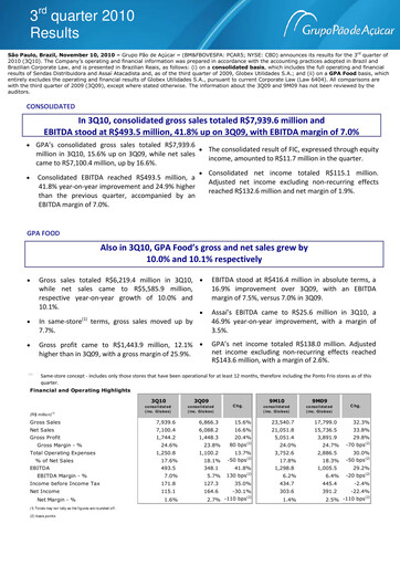 Vorschaubild GPA Quartalsbericht 2010-q3