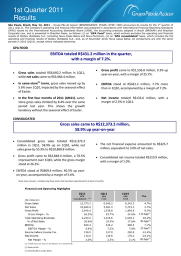 Vorschaubild GPA Quartalsbericht 2011-q1