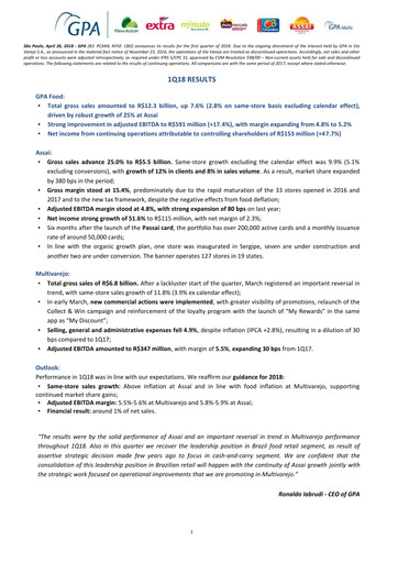 Vorschaubild GPA Quartalsbericht 2018-q1