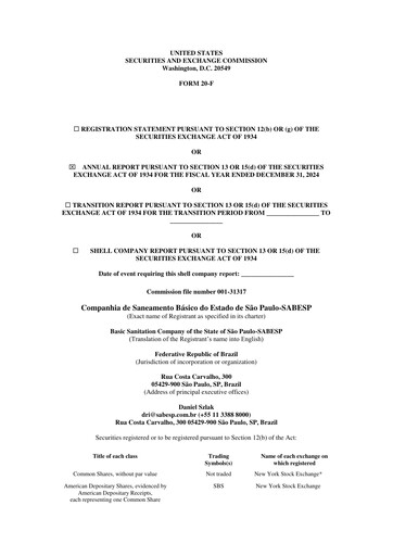 Thumbnail Sabesp Annual Report 2024