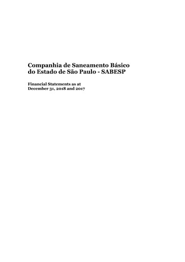 Thumbnail Sabesp Financial Statement 2018