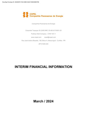 Thumbnail Companhia Paranaense de Energia (COPEL) Quarterly Report 2024-q1
