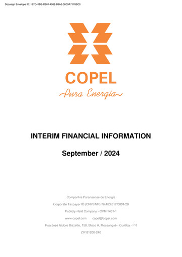 Thumbnail Companhia Paranaense de Energia (COPEL) Quarterly Report 2024-q3