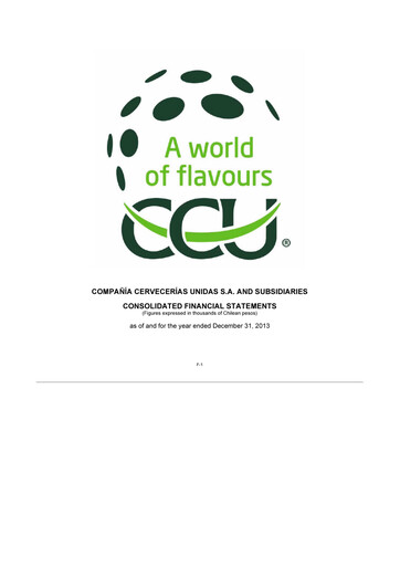 Thumbnail Compañía Cervecerías Unidas Financial Statement 2013