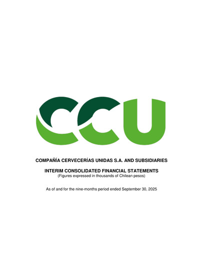 Thumbnail Compañía Cervecerías Unidas Financial Statement 2025-9m