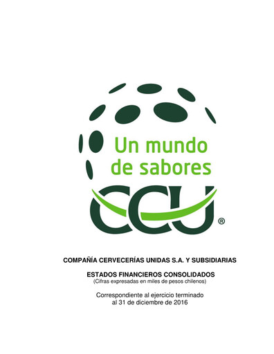 Thumbnail Compañía Cervecerías Unidas Financial Statement 2016