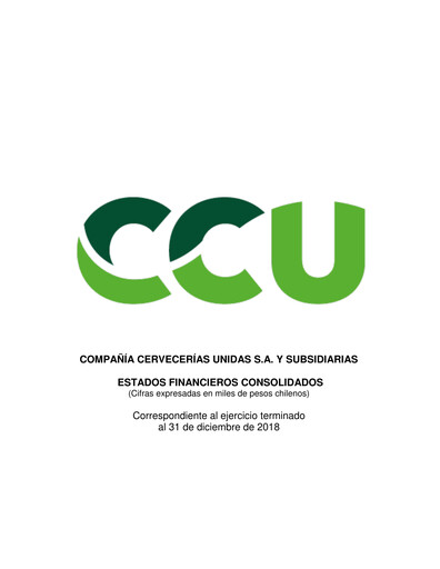 Thumbnail Compañía Cervecerías Unidas Financial Statement 2018