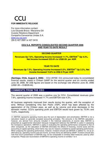 Miniature Compañía Cervecerías Unidas Rapport trimestriel 2006-q2