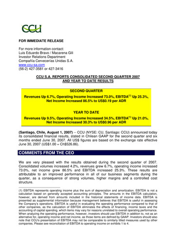 Miniature Compañía Cervecerías Unidas Rapport trimestriel 2007-q2