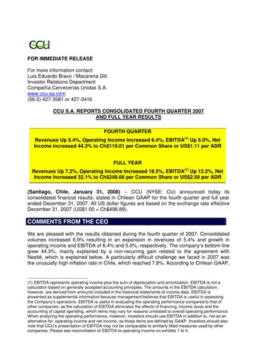 Miniature Compañía Cervecerías Unidas Rapport trimestriel 2007-q4