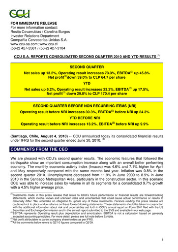 Miniature Compañía Cervecerías Unidas Rapport trimestriel 2010-q2