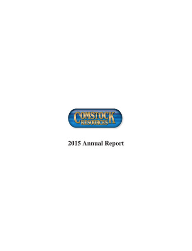 Thumbnail Comstock Resources Annual Report 2015