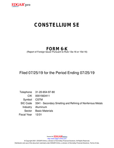 Thumbnail Constellium
 Half-year Report 2019-h1