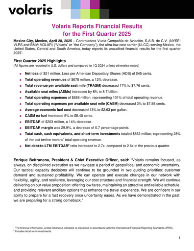 Thumbnail Volaris
 Quarterly Report 2025-q1